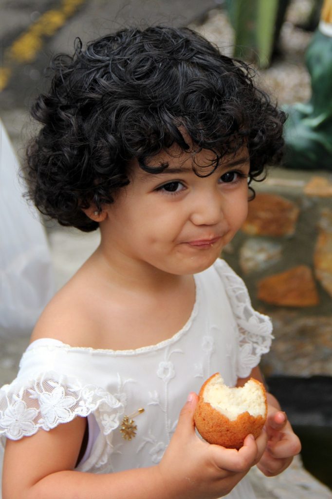 little girl eating, occupational therapy